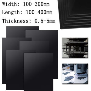 1 PCS Black ABS Plastic Sheet 0.5mm-5mm DIY Model Craft Sheets for Cosplay Model Making Multiple Parts Thickness Options