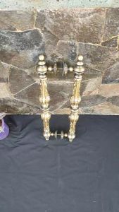 Handle Pintu Rumah Kuningan Antik Motif Luxor 66 cm 4 Pcs