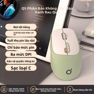 EWEADN | Chuột không dây Bluetooth tai thỏ siêu dễ thương 2 chế độ (Bluetooth/2.4G) Silent Click (gõ êm) Pin sạc Thiết kế công thái học dành cho Nữ Laptop và Văn phòng