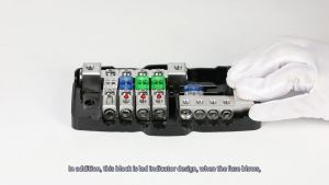 Car Audio Stereo Distribution Fuses Box Block Multi-functional LED ANL Fuse Holder Power Splitting 12V-24V For Car RV Camper