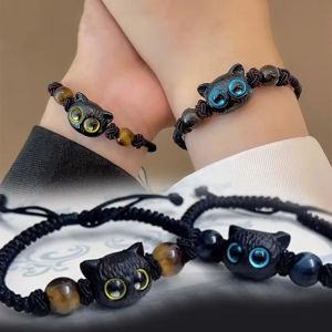 Corinna New Chinese Style Cat Woven Rope Cute Couple Bracelet Niche Design Gift