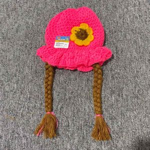 Topi Kupluk Bayi Perempuan 0-12 Rambut Kepang BUNGA Variasi / Topi Bayi Kupluk Imut Lucu Baby Hat Wig DM Baby