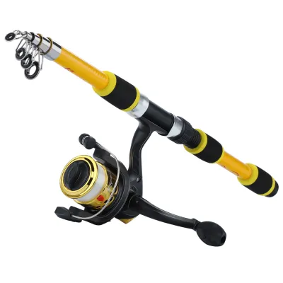 Sougayilang Telescopic Fishing Rod 1.6m 1.8m 2.1m Cork Handle Spinning Casting Fishing Rod Carbon Fiber Travel Fishing Rod Pesca