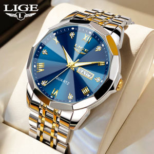 LIGE Business Watch for Men Warterproof Sports Men Watch Luxury Clock Gift Quartz Wristwatch +Box