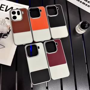 For OPPO Find X9 Pro Magnetic Case X9S X8 Ultra Spliced PU Leather Electroplated Frame Shockproof Protective Hard Fundas Cover