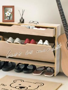 SL Home ตู้รองเท้า จิงโจ้สวิง 1 Layer+ลิ้นชัก-ไม้เมเปิ้ล GV9807 #ชั้นวางรองเท้า #ตู้ชั้นเก็บรองเท้า ชั้นรองเท้า นั่งได้ พร้อมช่องเก็บถุงเท้าตามรุ่น