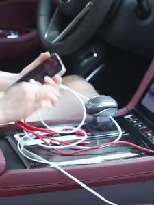 100W Fast Car Charger Retractable Car Charger 3 in 1 2 Retractable Cables and 1 USB Ports Small Car Charger Adapter