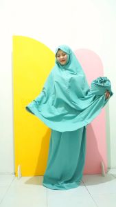 Mukena Wanita Dewasa Muslim Bahan Katun Mikro Lembut Mukena travelling 2 in 1