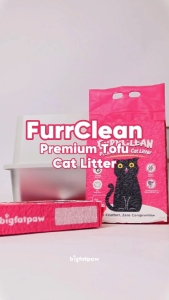bigfatpaw FurrClean Premium Tofu Cat Litter (2.2kg) Antibacterial Clumping Absorption Odour Control