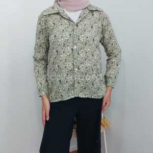 Clothes Project - KEMEJA Yumna FUJI / KEMEJA BUNGA BUNGA / KEMEJA KERJA WANITA / FLOWER SHIRTS