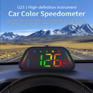 RYSJM | Speedometer G23 GPS Windshield Speedometer Projector Dual Chips KMH MPH Reminder Meter HD LCD Display Plug Play For All Vehicle
