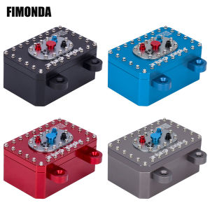Aluminum Cell Receiver Box/Electric Box/Fuel Tank for 1/10 RC Crawler Car SCX10 PRO Roll Cage RR10 Capra Simulated Fuel Tank
