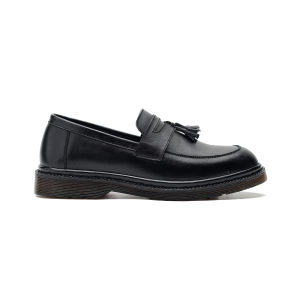 SULTAN STORE Sepatu Pria Slip On Loafers Formal Kulit Sapi Series Oscar Black