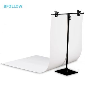 BFOLLOW 30Cm Hình Chữ T Nền Đứng Với 40Cm PVC Phông Nền Đạo Cụ Sản Phẩm Để Bàn Chụp Ảnh Chụp Ảnh Bộ Cho Phòng Thu Bộ