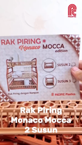 Rak Piring Plastik 2 Susun dan 3 Susun Monaco Dish Rack Dengan Nampan PAC-RPM-012