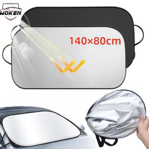 【WOKEN】tấm che nắng kính chắn gió phía trước xe ô tô Tấm Che Nắng mạ bạc thông dụng cho xe hơi tiện dụng có thể gập lại cách nhiệt chống UV mùa hè