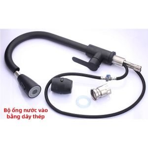 Vòi Nước Bếp Inox Điều Chỉnh Nhiệt Độ và Lạnh Có Thể Kéo Xuống