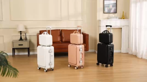 Deli กระเป๋าเดินทางล้อลาก กระเป๋าเดินทาง 14นิ้ว 20นิ้ว ล้อหมุนได้ 360 องศา จุของได้เยอะ วัสดุABS รับประกัน 1 ปี Suitcase