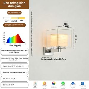 LANGSHANGZHAOMING | Đèn Tường Kính Bauhaus Sang Trọng cho Phòng Ngủ Phòng Khách và Hành Lang
