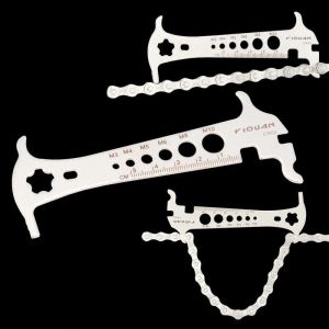 Bicycle Chain Wear Indicator Ruler Repair Tool Stainless Steel Mountain Road Bike Chain Gauge Measurement Checker Screw Diameter