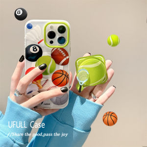 Ufull Creative Tennis Ball Collection Magnetic Absorption Soft Shell Case for Apple iPhone 16 pro Max Silicone Protective Cover Female Style
