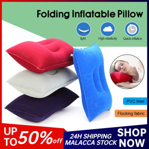 PVC Air Pillows Portable Ultralight Flocking Inflatable Pillow Rectangular Lunch Break Siesta Sleep Pillows Travel Hiking Beach Car Plane Pillow