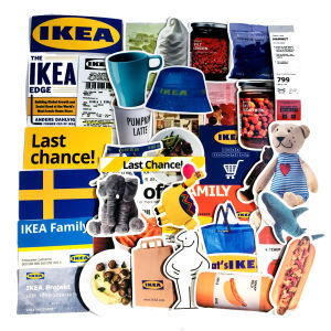 40pcs IKEA style Vinyl Decal Stickers bomb for laptop luggage motorbike
