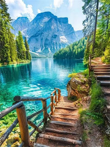 Jigsaw Puzzle for Adults 500/1000/1200/2000PCS Mountain Lake River Scenery Paper Puzzle Home Wall Decoration Gift Idea
