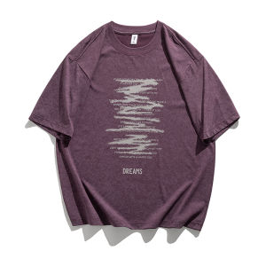 American Retro Heavyweight Short Sleeve T-Shirt Mens Summer New Loose Large Size round Neck Male Fashion Body T-shirt