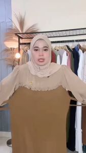 Gamis Malaya Crinkle Air Flow Premium & Dress Malaya Kombinasi
