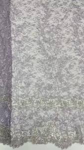 5yards African Lace Fabric Sequins Beaded Embroidery Groom Nigerian Bridal High Quality French Tulle Lace Fabric For Wedding