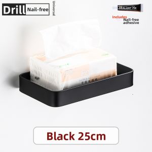 Nordic White Space Aluminum Wall Mounted Shower Corner Shelf Drill-Free