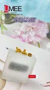 18k Gold Plated Stud Earrings Jewelry Accessories For Women
