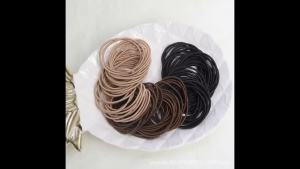 100Pcs/Bag Hair Tie Girls with Black Hair Tie High Elastic Rubber Band for Women Men Thin Hair Tie Hair Accessories Hair Ties
