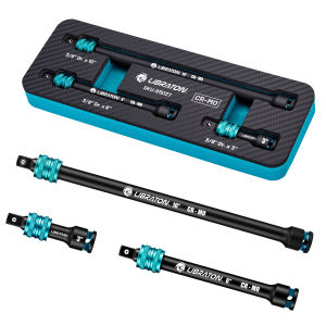 LIBRATON 3PCS Locking Impact Extension Bar Set 3/8" Drive Quick Release Impact Extension Bar Set Hand Tool For Automotive Repair