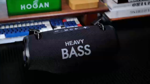 HEAVY BASS BASS-36 TWS Bluetooth V5.4 Multi Button HiFi Sound w/ TF Card FM USB & AUX In Rainbow Flowing Light Speaker