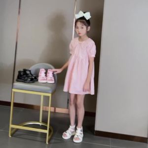 Girls Roman Sandals Summer 2024 New Little Kids Princess Shoes Fashionable Sports Medium and Large Children and Girls Childrens Shoes