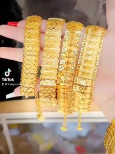 Lắc tay cưới chạm 24.k kèm hộp