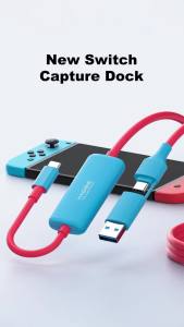 Hagibis | Hagibis USB3.0 Video Capture Card with 100W PD USB C to USB A/C Live and Record Video Audio Gaming for Quest 2 3 Switch 1/2 ROG