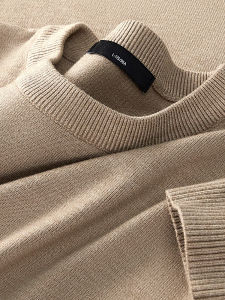 PERDONTOO | Mens Slim Fit Knitwear Crewneck Sweater Long Sleeve Pure Color Winter Autumn Pullover Warm Knitted Top for Men