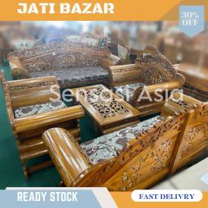 Kerusi Kayu Jati Madura King Size / Sofa Madura / Madura 321 / Sofa Kayu JATI