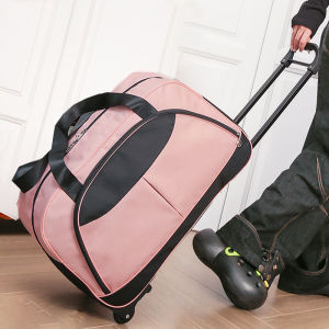 Large Capacity Trolley Bag Travel Bag Female Satchel Business Travel Luggage Bag Male Hand Dragging Bag Oxford Cloth Clothes Foldable