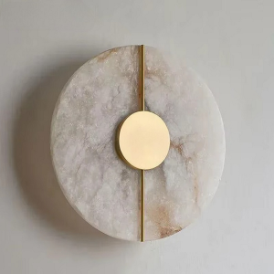 Modern Luxury Creative Marble Wall Light - Alabaster Marble Wall Sconce for Bedroom Bedside Living Room Aisle Indoor Decor