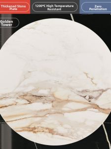 Rotating Marble Dining Table Circle Surface