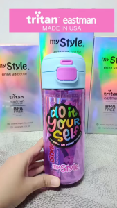 My Style TM 1317 B DIY Dual Functions Drink TRITAN Bottle 600ml for Girls - Botol Minum DIY Dual Fungsi