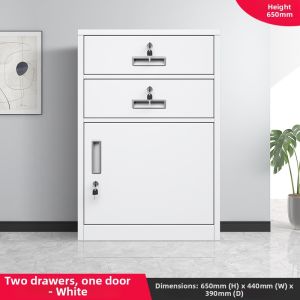 Under Desk Compact Lockable File Cabinet Drawer Unit