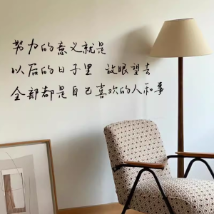 Motivational Quote Stickers Creative Decorative Wall Art for Bedroom Desk Bedside PVC Waterproof Flat Style Lettering