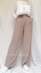 Loose Pants Trousers Wanita Celana Anti Kusut  Celana Kulot Wanita  Celana Kantor Formal TukuKlambiy
