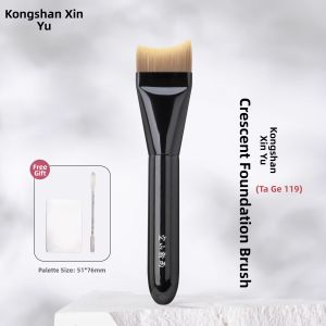MUJIANUO | Crescent Shaped Large Flat Head Foundation Makeup Brush