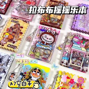 Bút Chì Acrylic A7 Labubu Notebook Nhật Ký Notebook Đính Chốt Đồ Họa Hoạt Hình Cho Bé Gái Đánh Giá Cao Bút Chì Viết